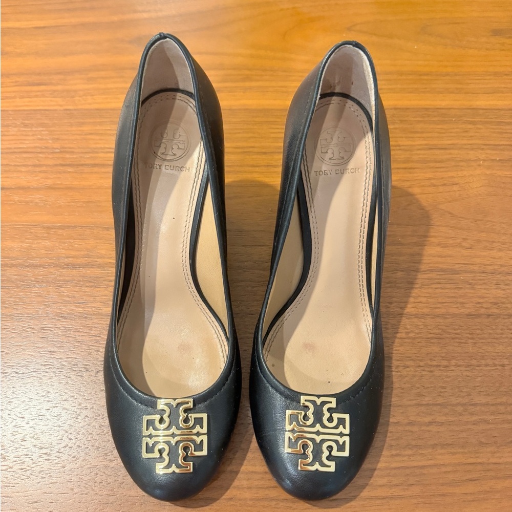 Tory Burch Black Wedges - Size 8